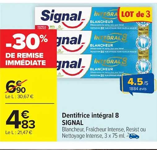 Dentifrice intégral 8 SIGNAL