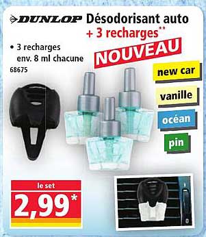 Désodorisant auto + 3 recharges