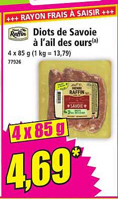 Diots de Savoie à l’ail des ours