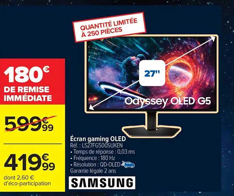 Écran gaming OLED Odyssey G5 27"