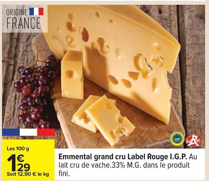 Emmental grand cru Label Rouge I.G.P.