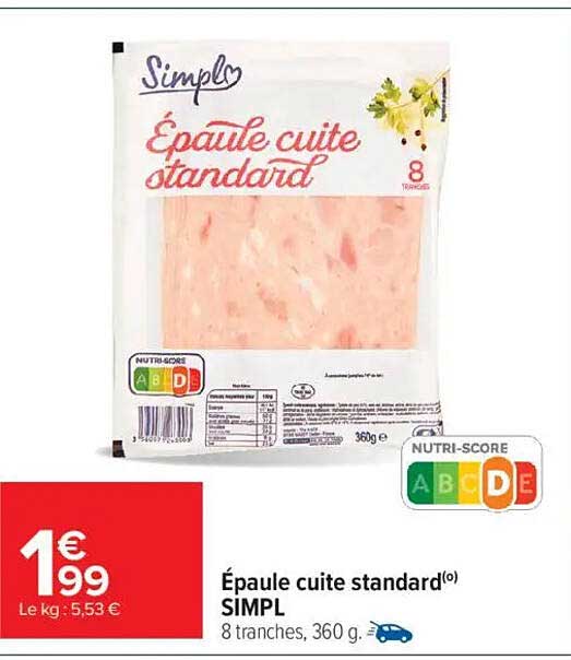 Épaule cuite standard