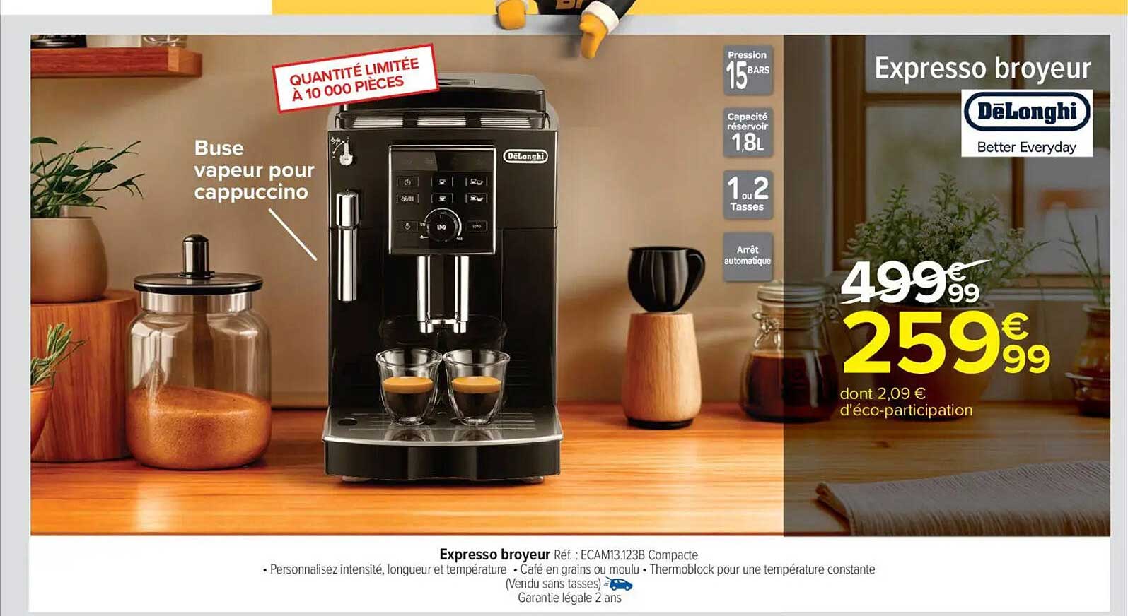 Expresso broyeur DeLonghi