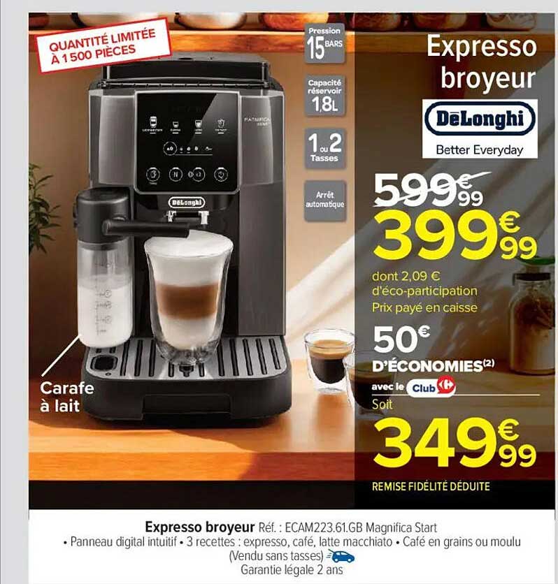 Expresso broyeur DeLonghi
