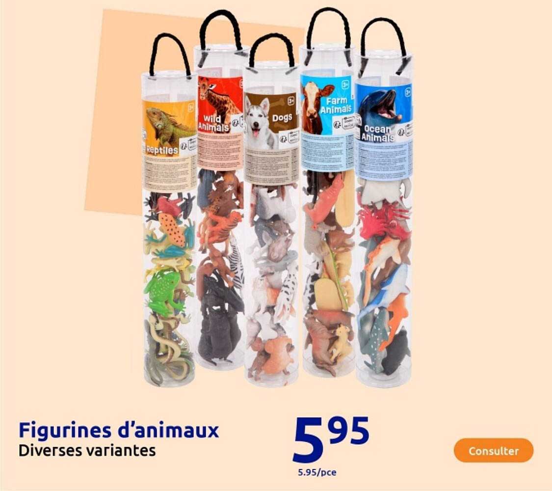 Figurines d'animaux diversifiées