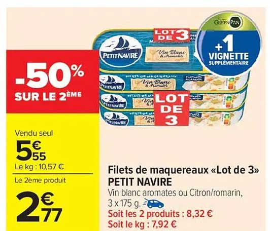 Filets de maquereaux «Lot de 3» PETIT NAVIRE