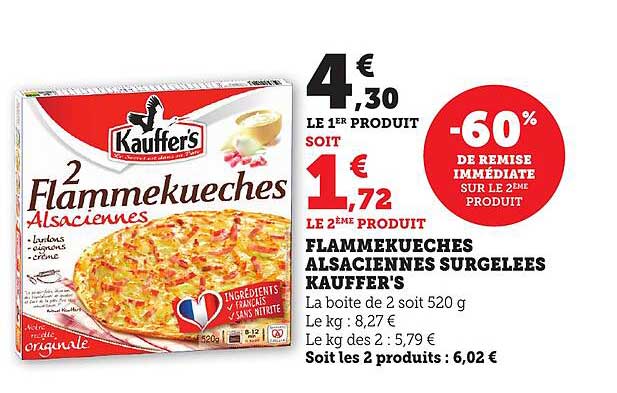 FLAMMEKUECHES ALSACIENNES SURGELEES KAUFFER'S
