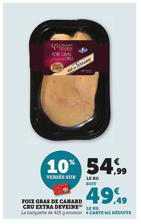 FOIE GRAS DE CANARD CRU EXTRA DEVEINE