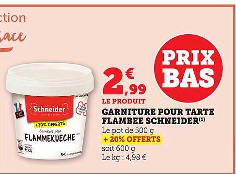 GARNITURE POUR TARTE FLAMBEE SCHNEIDER