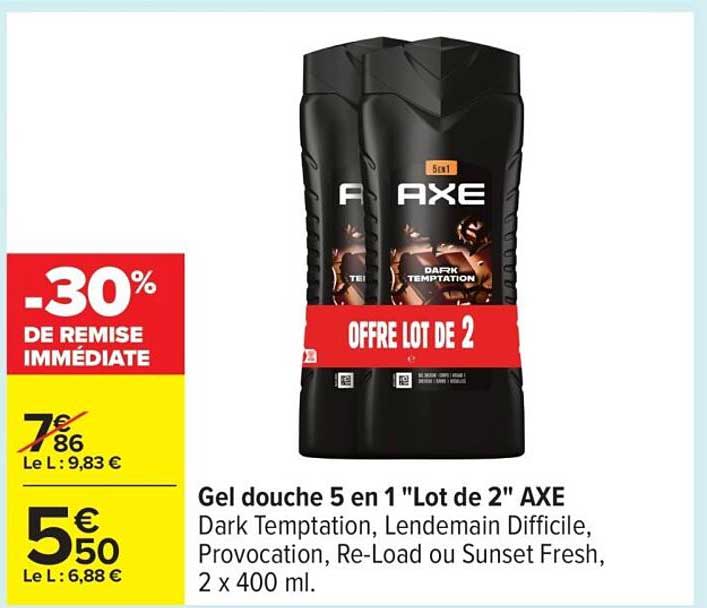 Gel douche 5 en 1 "Lot de 2" AXE