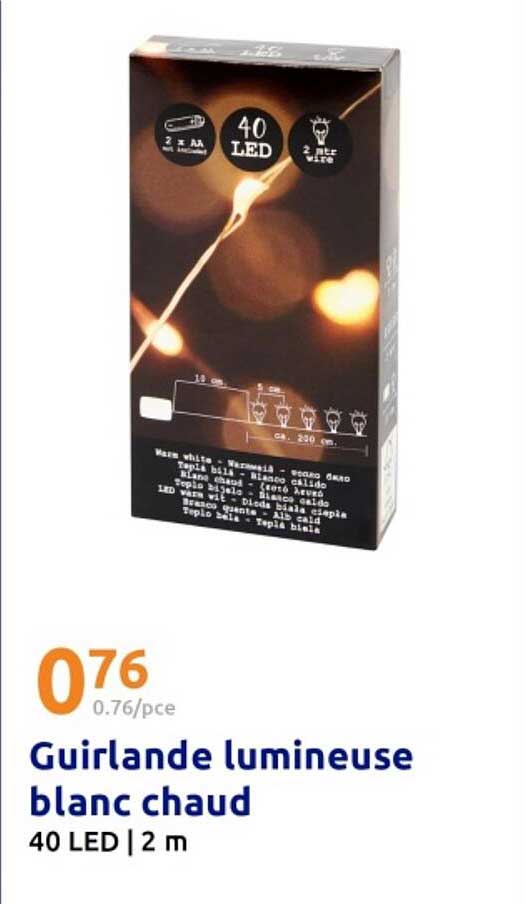 Guirlande lumineuse blanc chaud