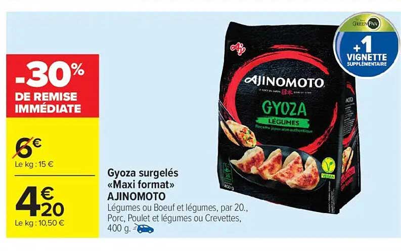 Gyoza surgelés « Maxi format » AJINOMOTO