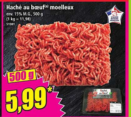 Haché au bœuf moelleux