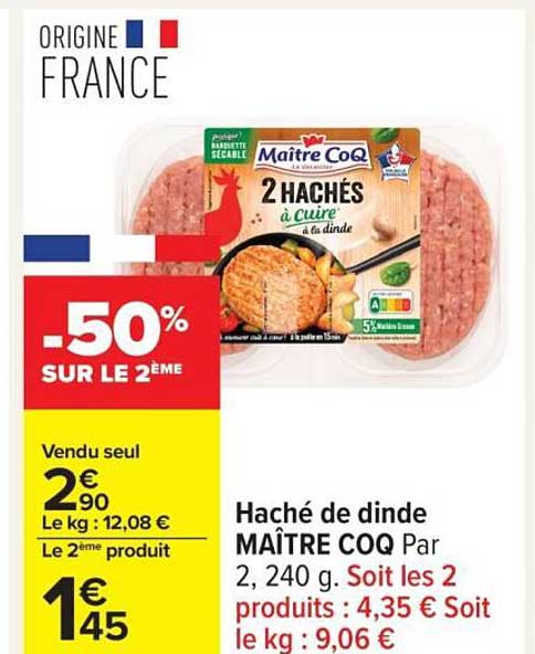 Haché de dinde MAÎTRE COQ