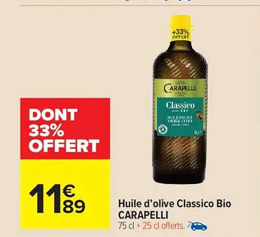 Huile d’olive Classico Bio CARAPELLI
