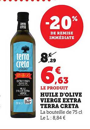 HUILE D'OLIVE VIERGE EXTRA TERRA CRETA