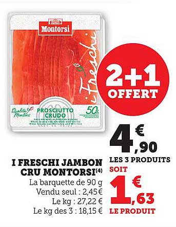 I FRESCHI JAMBON CRU MONTORSI