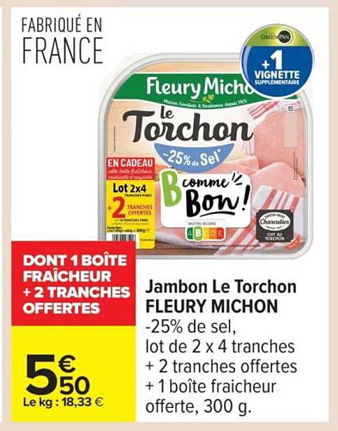 Jambon Le Torchon FLEURY MICHON