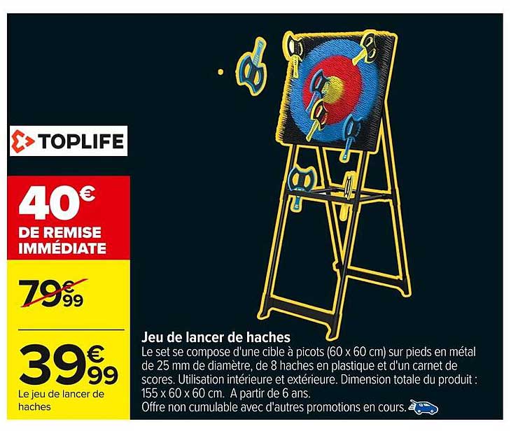 Jeu de lancer de haches