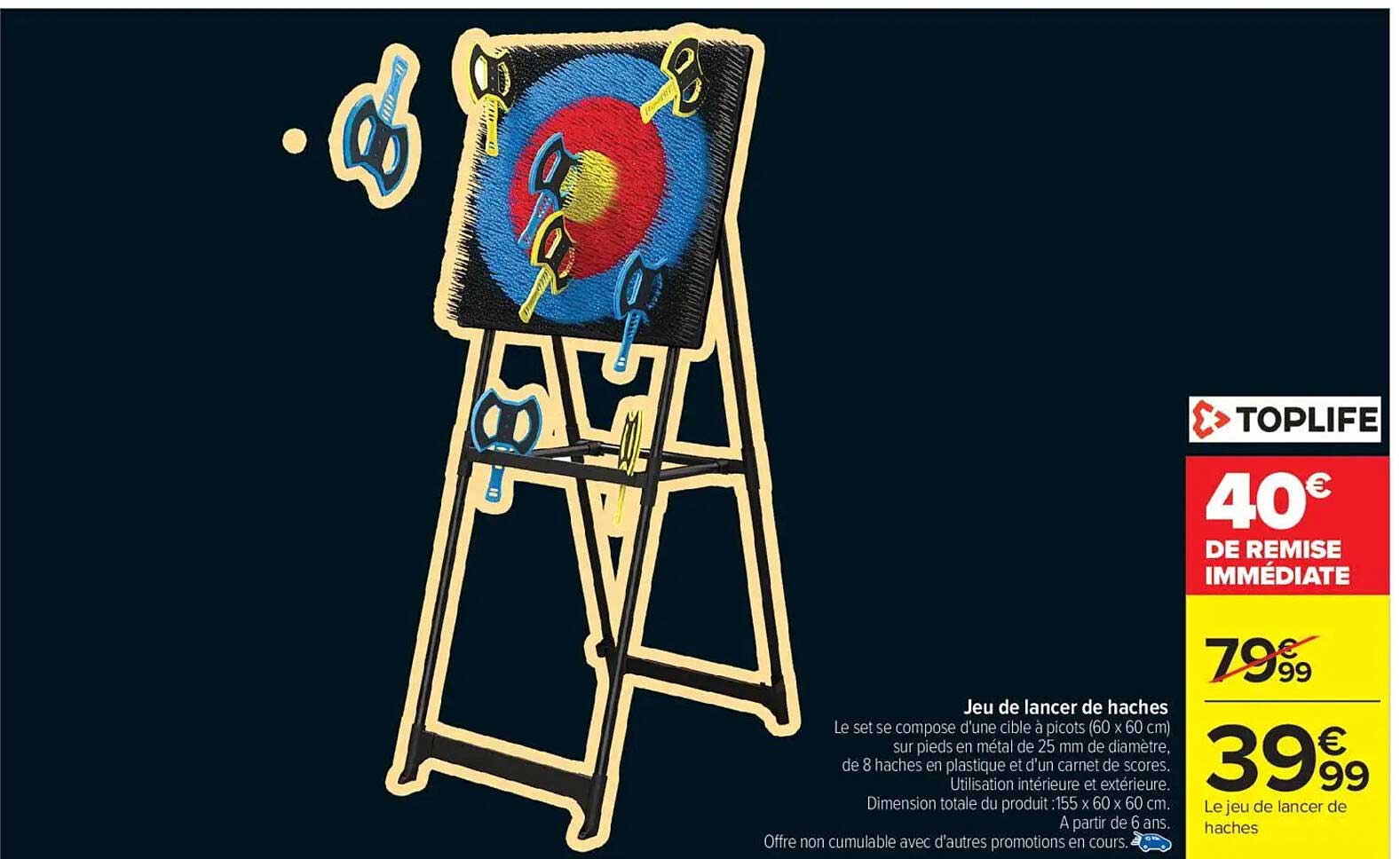 Jeu de lancer de haches