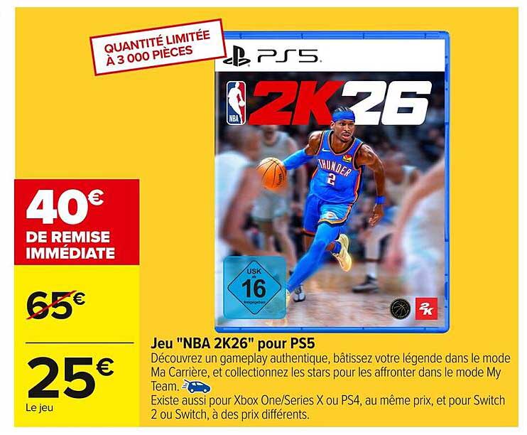 Jeu "NBA 2K26" pour PS5