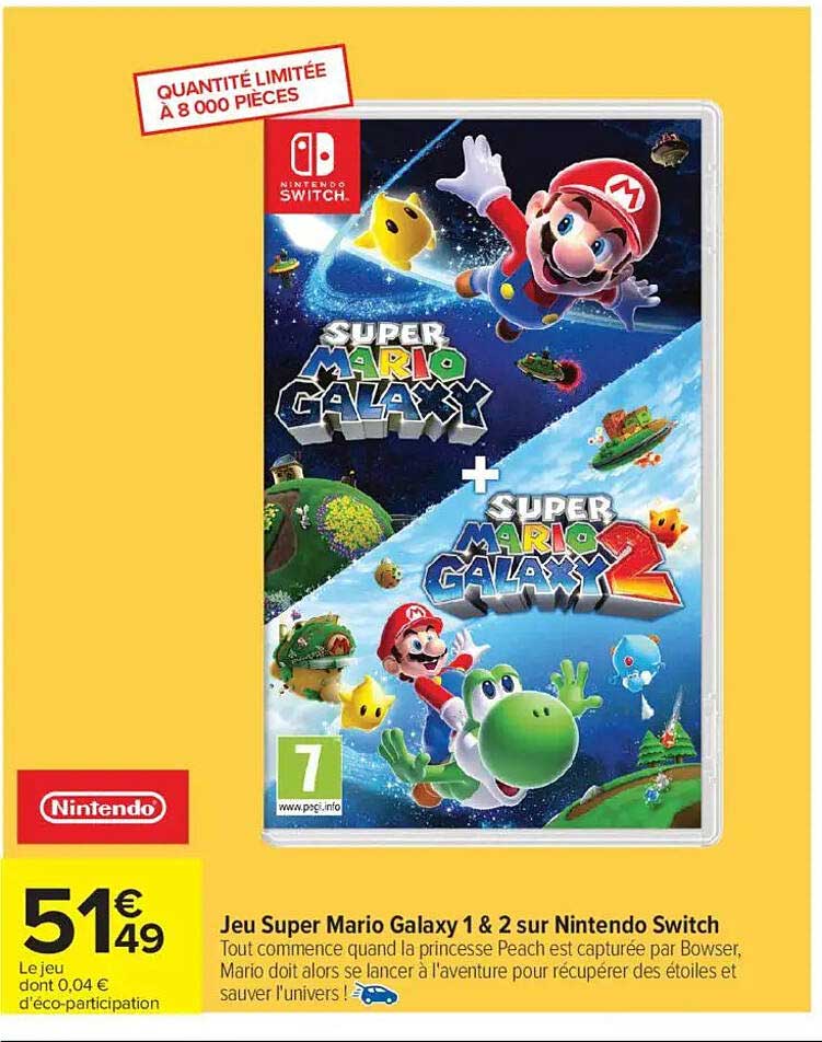 Jeu Super Mario Galaxy 1 & 2 sur Nintendo Switch