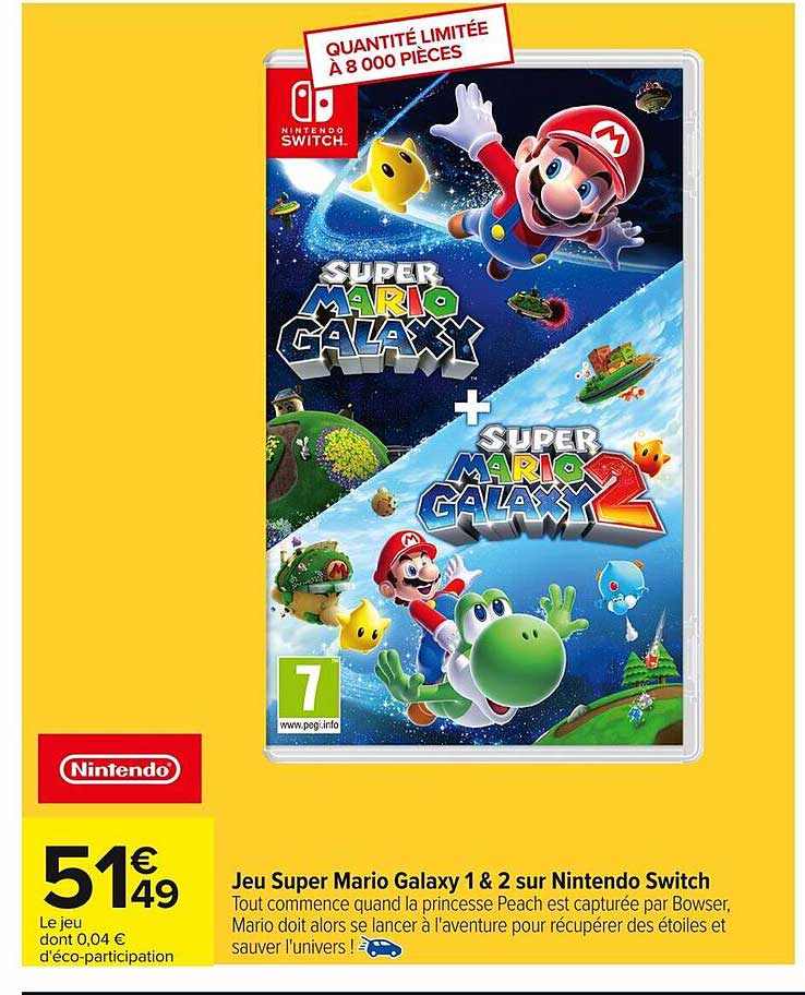 Jeu Super Mario Galaxy 1 & 2 sur Nintendo Switch