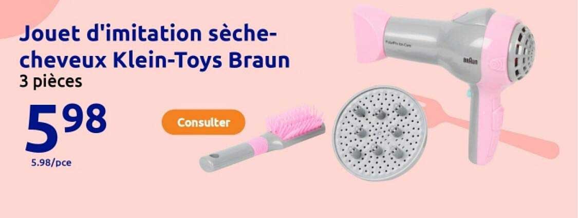 Jouet d'imitation sèche-cheveux Klein-Toys Braun
