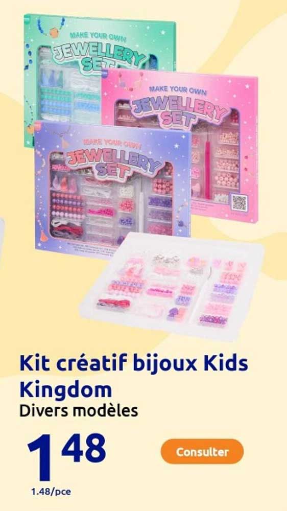 Kit créatif bijoux Kids Kingdom Divers modèles