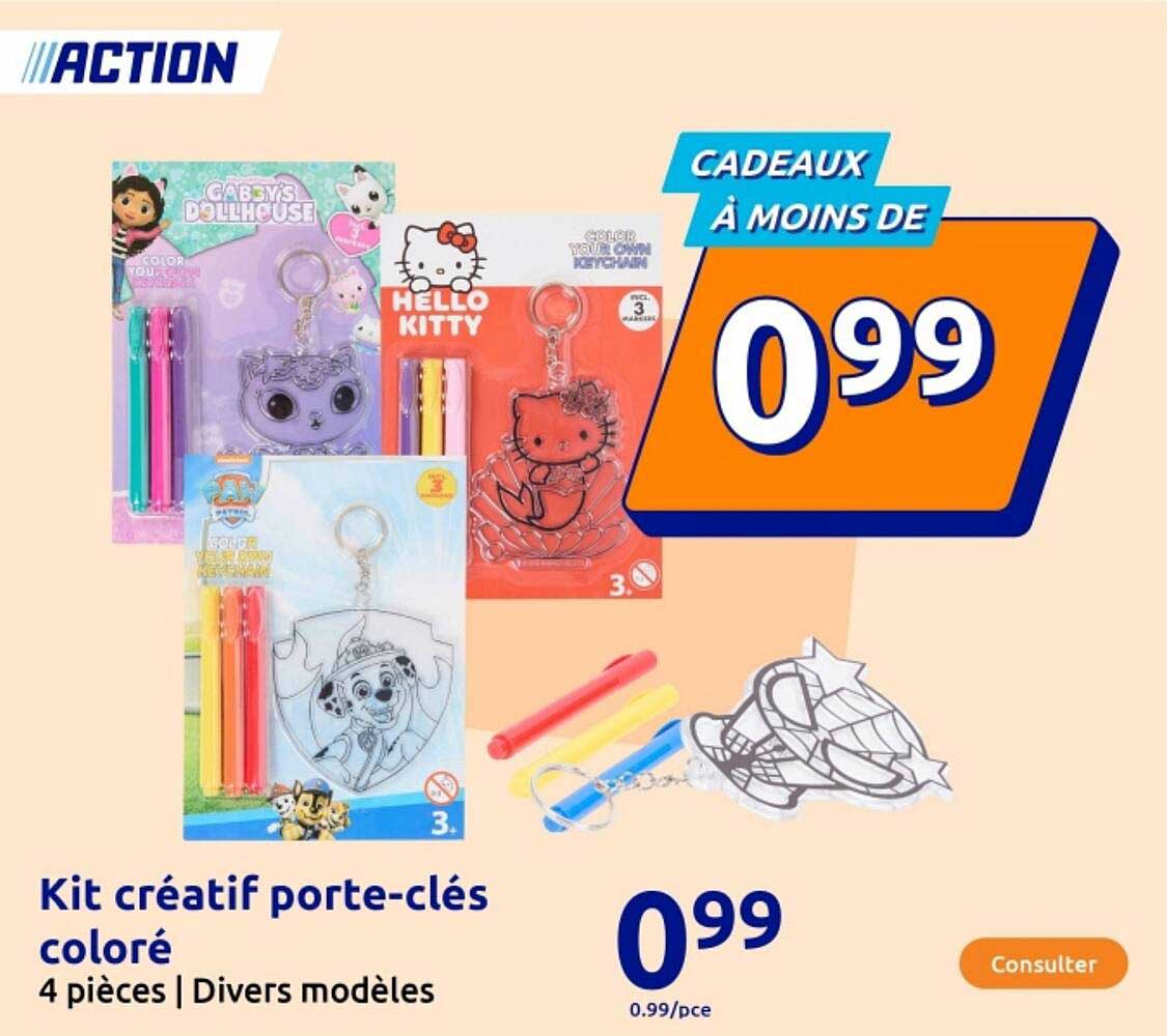 Kit créatif porte-clés coloré