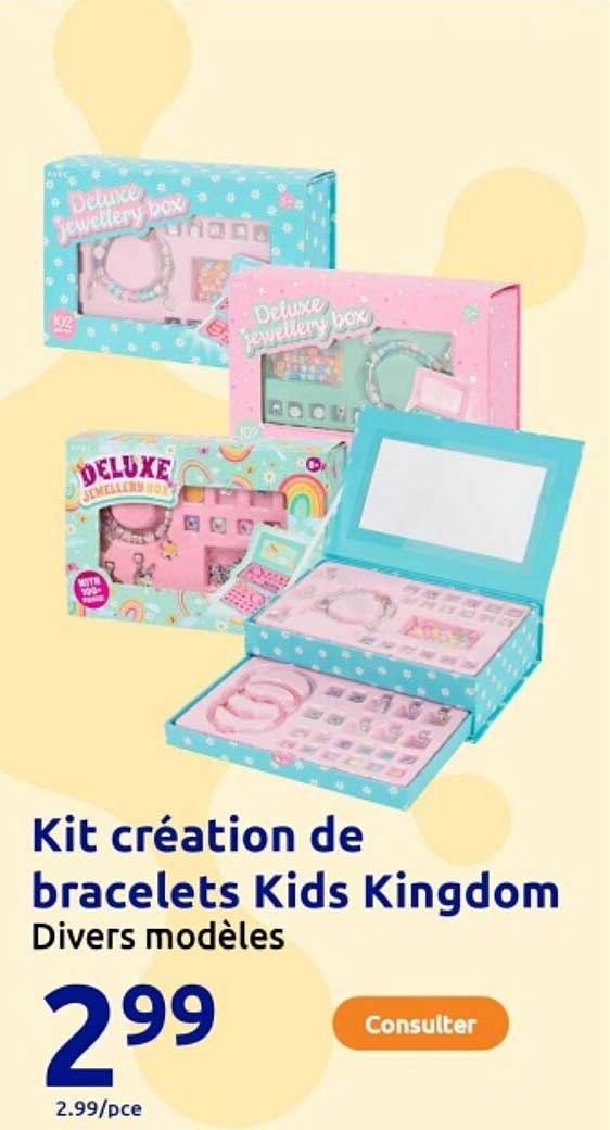 Kit création de bracelets Kids Kingdom