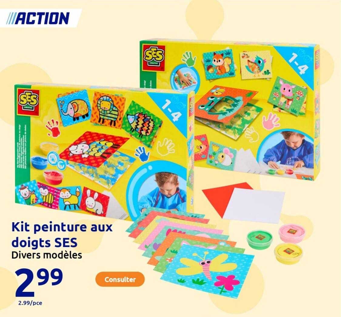 Kit peinture aux doigts SES