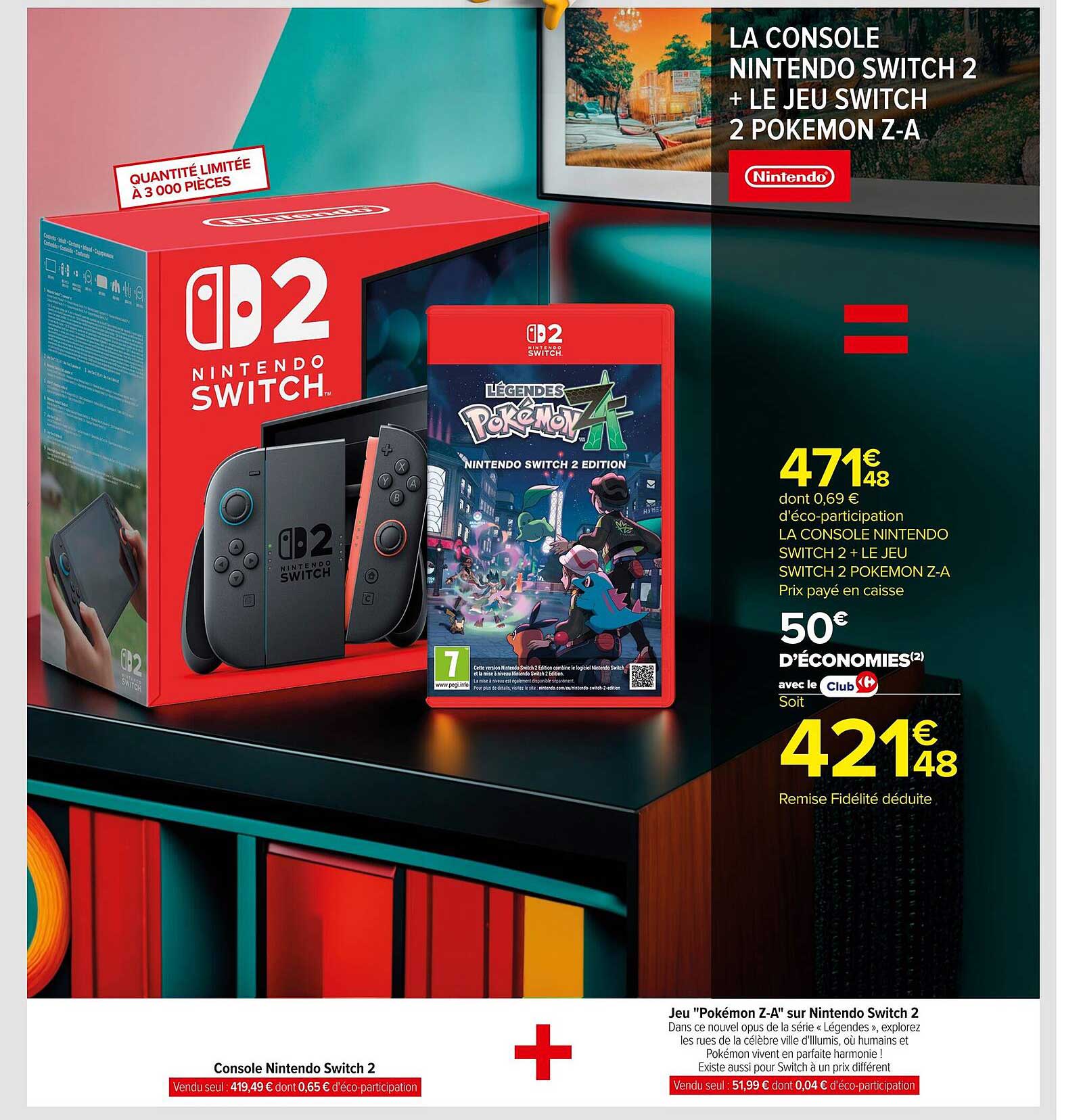 LA CONSOLE NINTENDO SWITCH 2 + LE JEU SWITCH 2 POKEMON Z-A