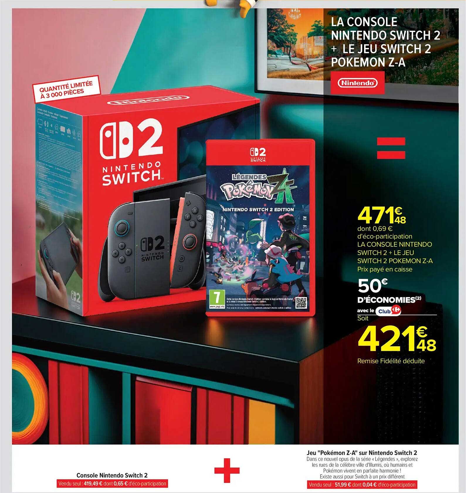 LA CONSOLE NINTENDO SWITCH 2 + LE JEU SWITCH 2 POKEMON Z-A