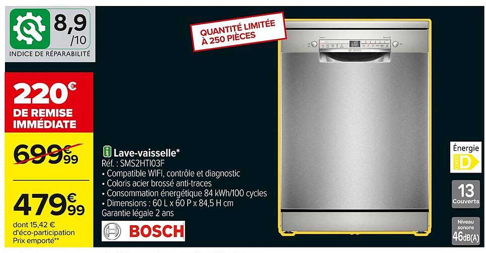 Lave-vaisselle Bosch SMS2HT103F