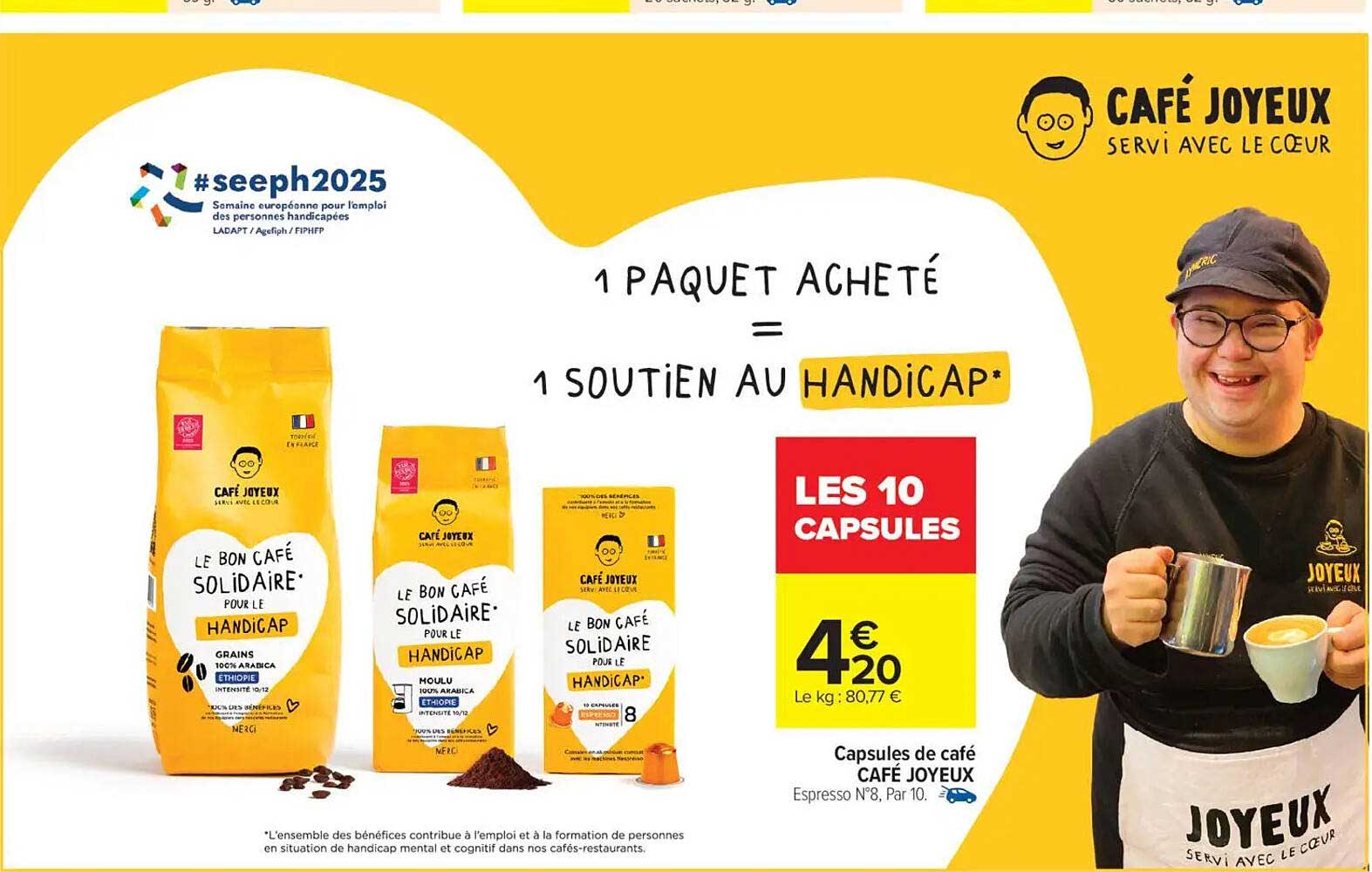 Les 10 capsules de café CAFÉ JOYEUX