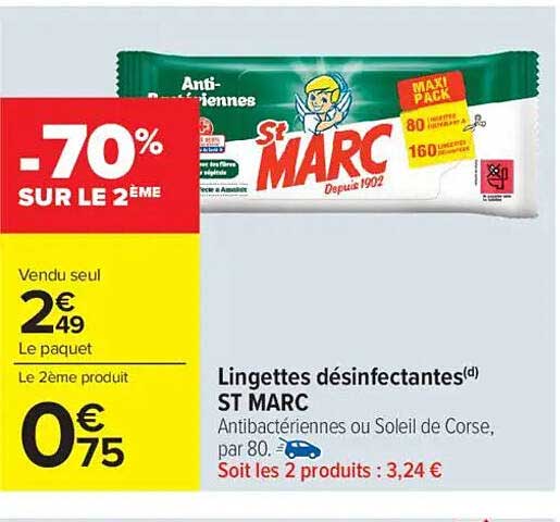 Lingettes désinfectantes ST MARC