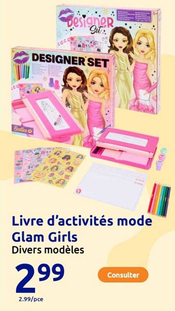 Livre d’activités mode Glam Girls