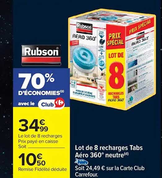 Lot de 8 recharges Tabs Aéro 360° neutre