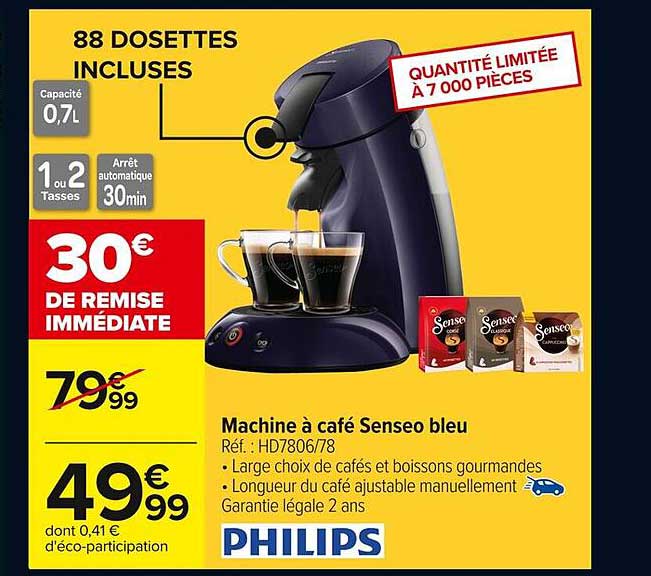 Machine à café Senseo bleu