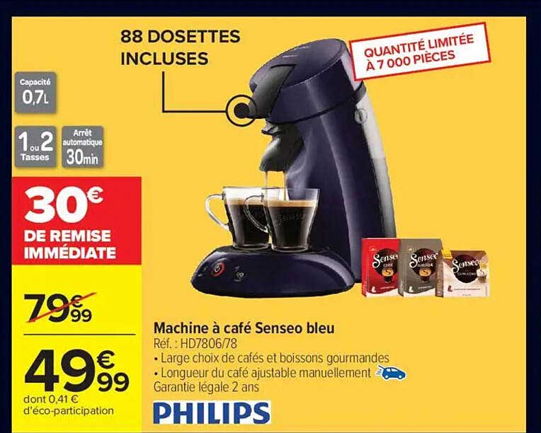 Machine à café Senseo bleu