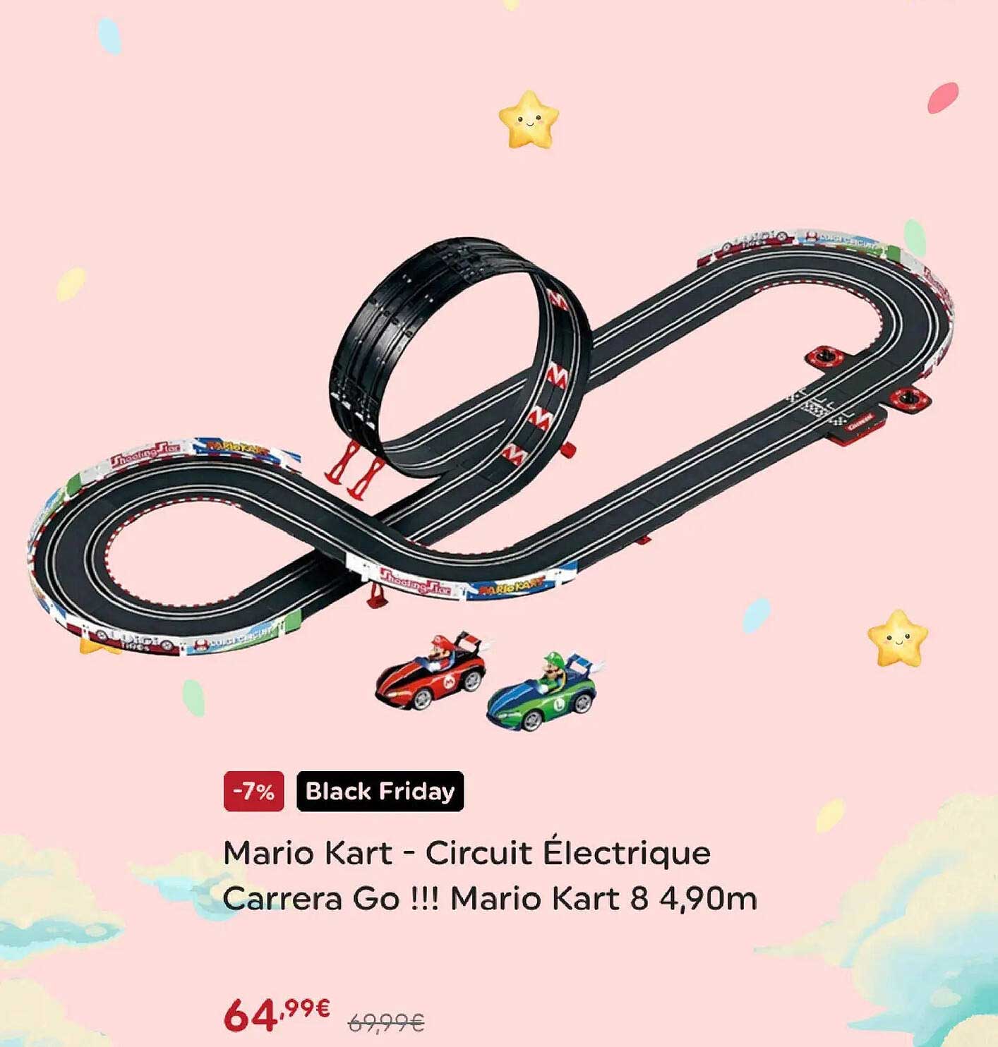 Mario Kart - Circuit Électrique Carrera Go !!! Mario Kart 8 4,90m