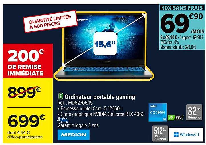 Ordinateur portable gaming