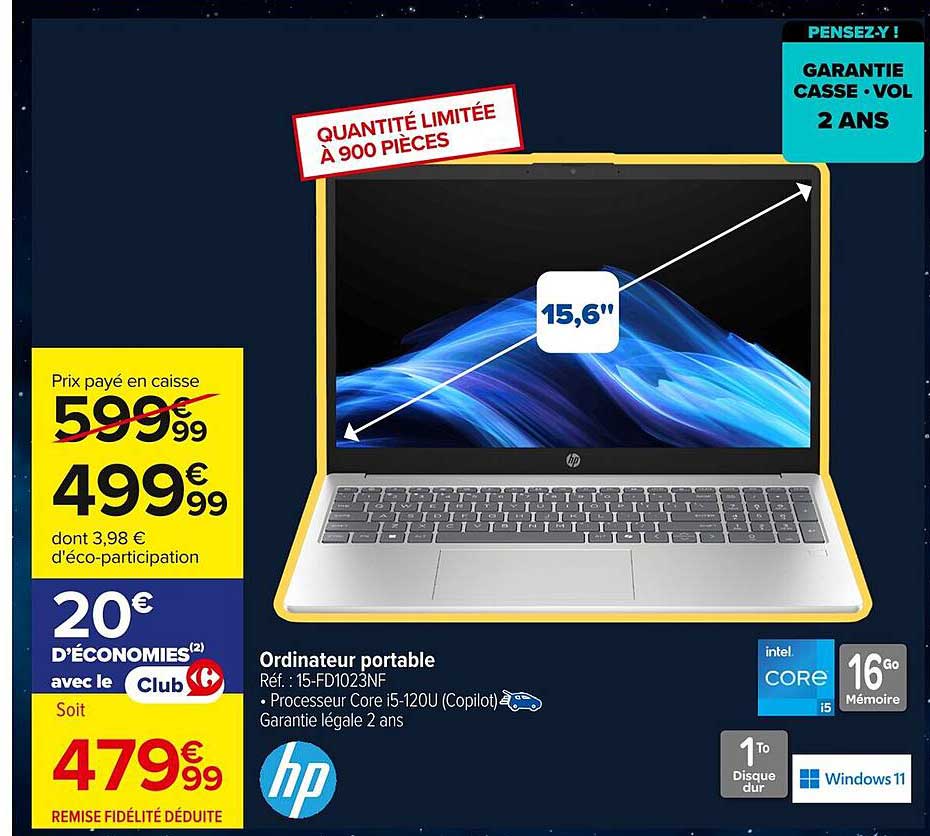 Ordinateur portable HP 15-FD1023NF