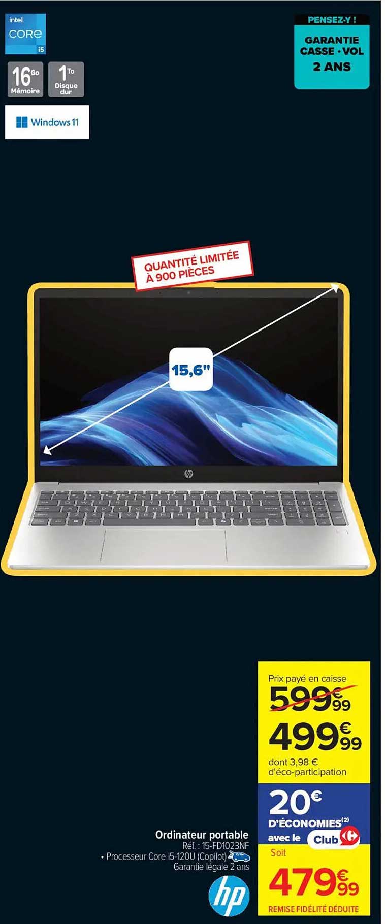 Ordinateur portable HP 15-FD1023NF