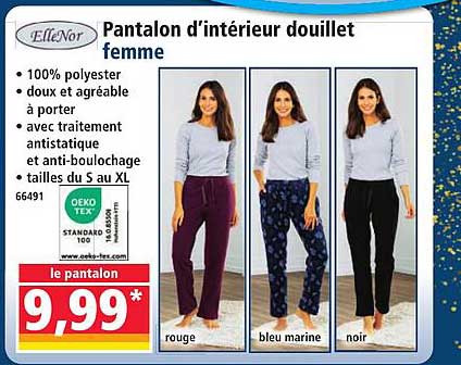 Pantalon d’intérieur douillet femme