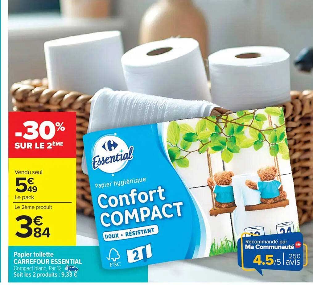 Papier hygiénique Confort COMPACT
