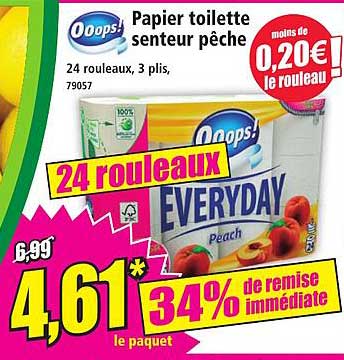 Papier toilette senteur pêche