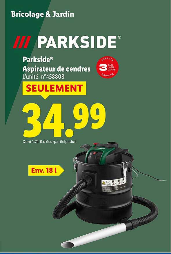 Parkside® Aspirateur de cendres