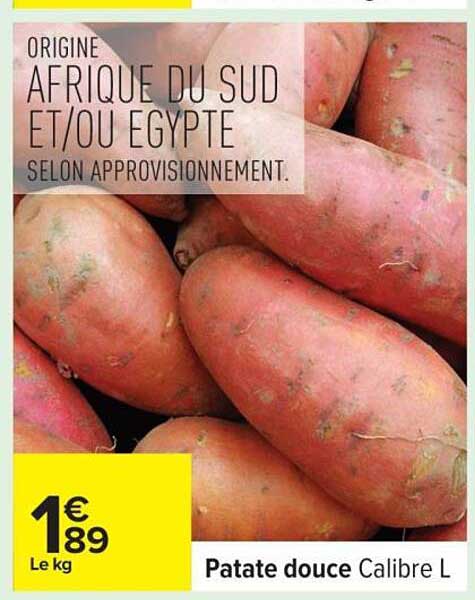 Patate douce Calibre L